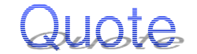 Quote Blue Shadow Logo