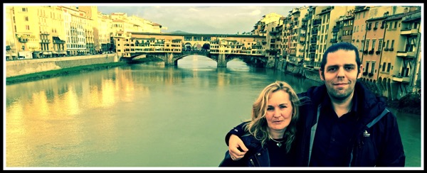 Me  Sarah at Firenze river