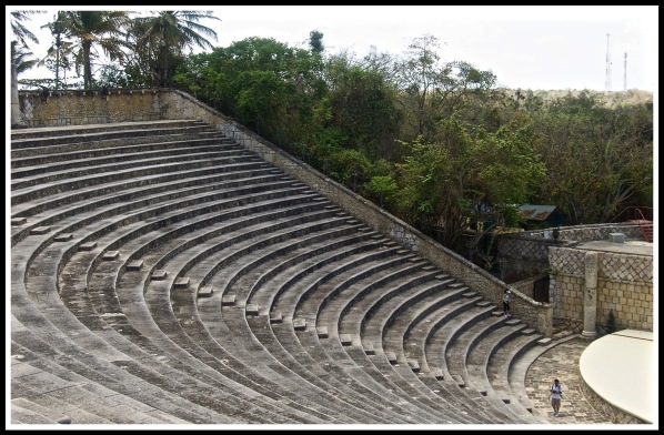 a photo of the circular seating of the Amphitheater left view