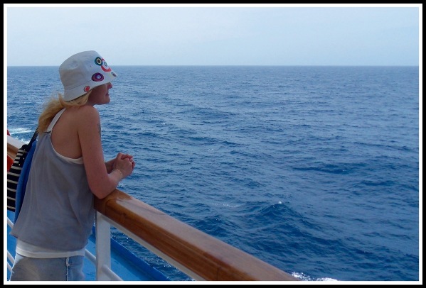 Sarah looking out to sea