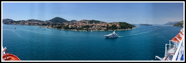 One of Sarah's amazing Panoramas of the bay of Dubrovnik