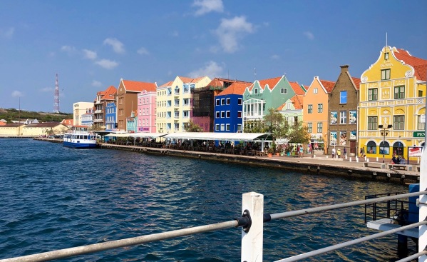 View of Curacao colourful Buildings 1